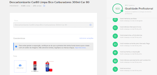 Cadastrar produto no Mercado Livre